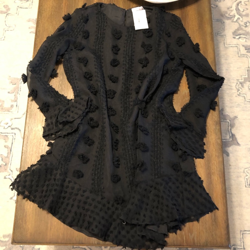 NWT Riffraff Best of the Best Textured Black Dress